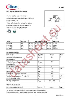 BCV 62B E6327 datasheet  